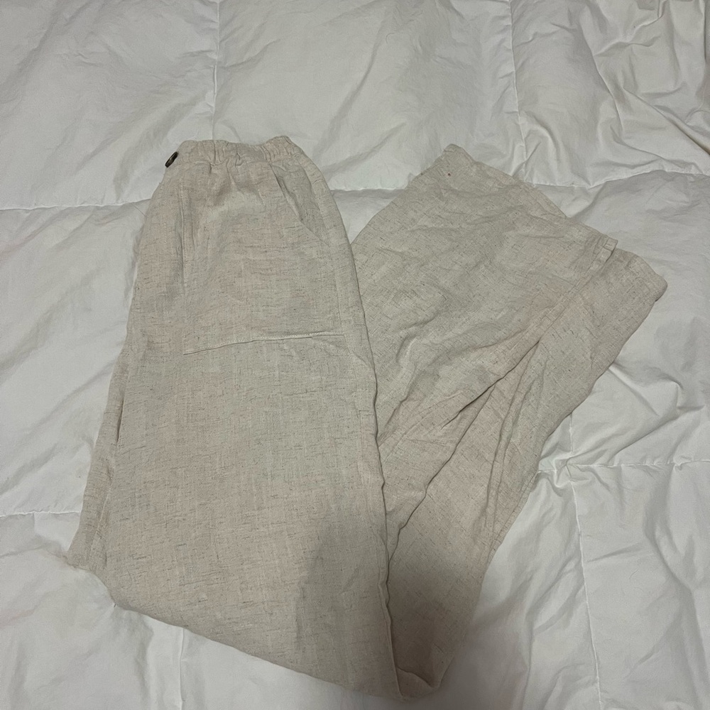 Love tree linen pants